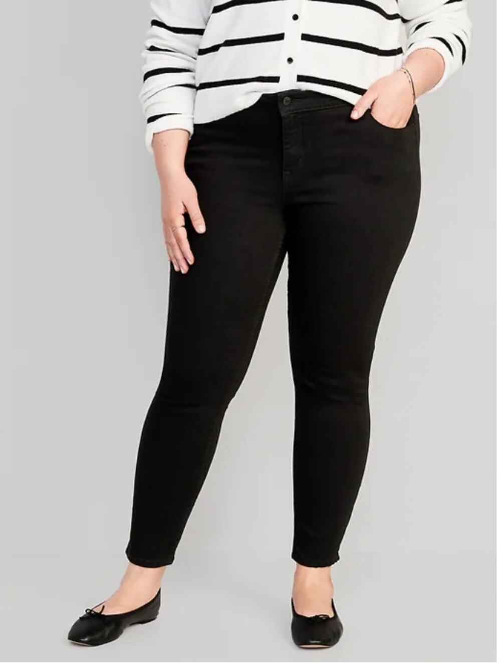 OLD NAVY NWT Super Skinny Midrise Black Jean // 24 Tall